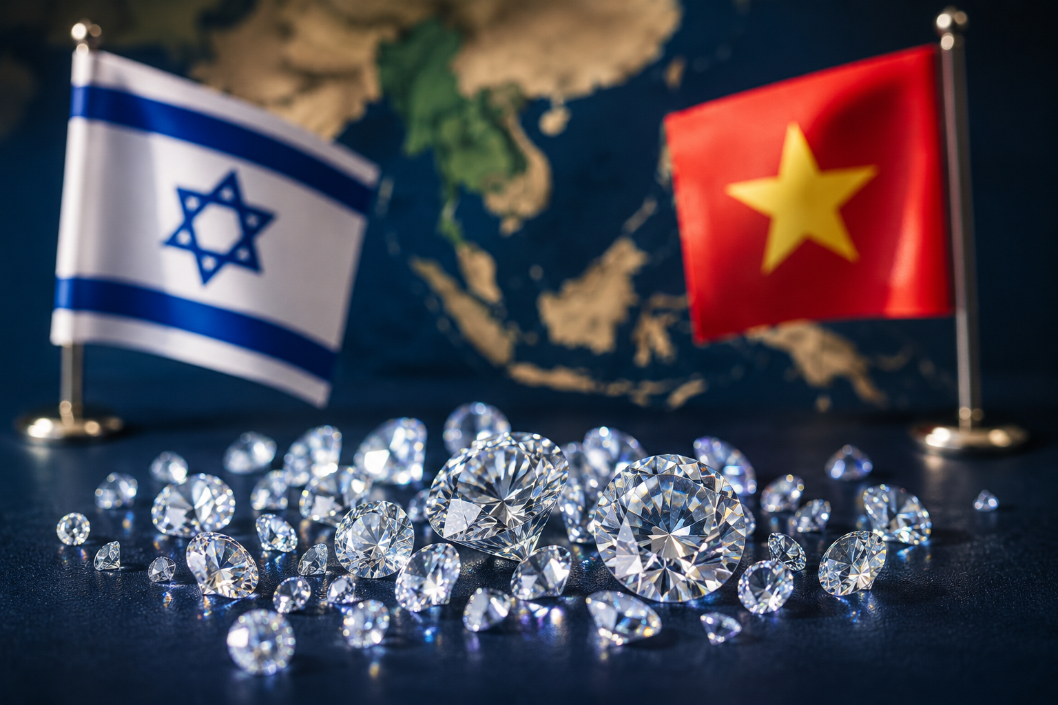 Lee más sobre el artículo Los diamantes israelíes brillan en el sudeste asiático: Israel ya es el tercer proveedor de Vietnam