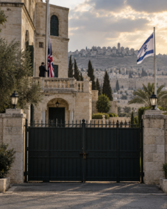 Lee más sobre el artículo Israel cierra el consulado británico en Jerusalén tras el anuncio de sanciones de doce países a los asentamientos