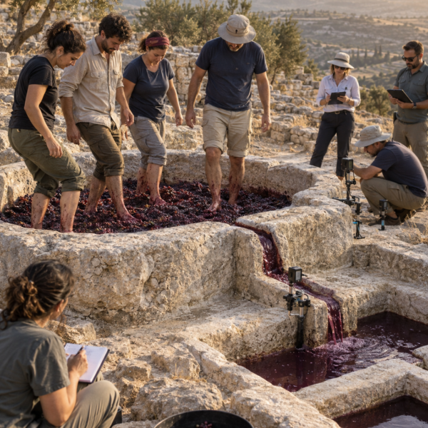 Pisando uvas como en la antigüedad: así intentan científicos recrear el vino de los israelitas
